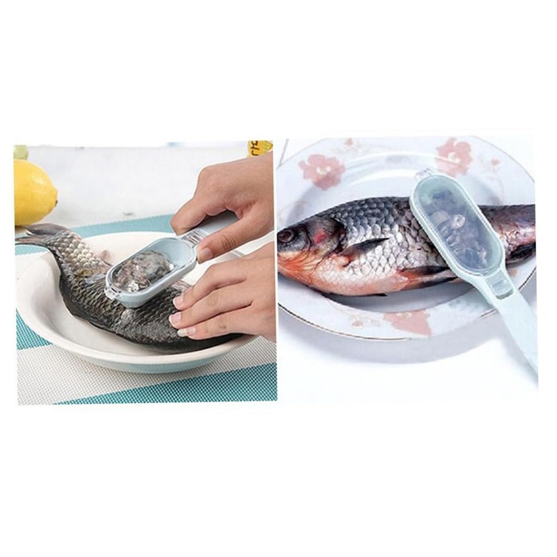 Alipis Super Practical Fish Scales Peeler Kitchen Gadget Cover Easy