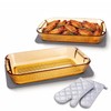 2 Glass Baking Dishes for Oven, Freezer-to-Oven Safe, 13.6x8.3in 11.6x6.7in