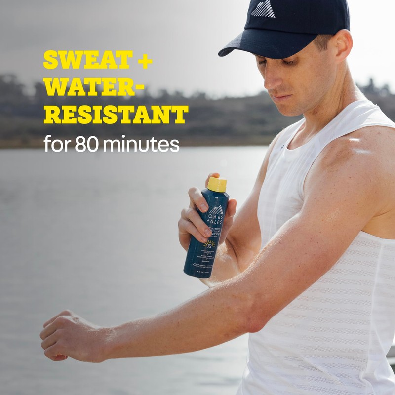Oars + Alps SPF 50 Body Sunscreen Spray, Clear +