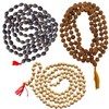 NAISHA ( Pack of 3 Rudraksha Mala, Tulsi Japa Mala