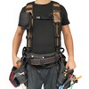 KUNN Carpenter Padded Tool Belt Suspender Tool Harness with Moveable