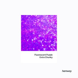 Hemway Craft Glitter Shaker 130g / 4.6oz Glitter for Arts, Crafts, Resin, Tumblers, Nails, Painting, Decoration, Festival, Cosmetic, Body - Extra Chunky (1/24" 0.040" 1mm) - Fluorescent Purple