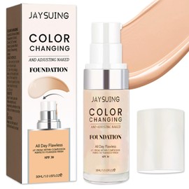 Foundation Colour Changing, Colour-Changing Foundation for Mature Skin, Flawless Foundation Make-Up, Waterproof Mature Skin Foundation, Moisturising Colour Changing Foundation, Light Long Lasting