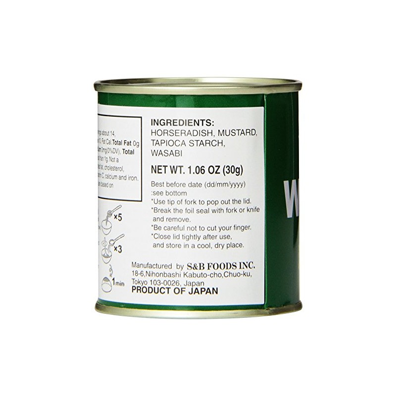 S&B Wasabi Powder, 1.06-Ounce