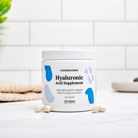 High Absorption Oral Hyaluronic Acid Supplement – Eye Vitamins for Dry Eyes, Anti-Aging Skin & Joint Support, 30 Servings