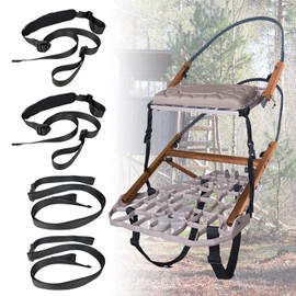 bssiwbepon Tree Stand Backpack Straps and Utility Straps Deer Hunting Accessories Tree Stand Holding Climbing Transport System Hunting Backpack Treestand Carrying Stabilizer Strap Lightweight 4PCS