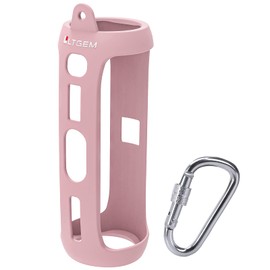 LTGEM - Funda de viaje de silicona para JBL FLIP 5 impermeable portátil Bluetooth con mosquetón adicional, color rosa