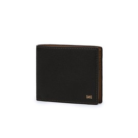 Daks (신세계강남점)DBWA4E701BK SOFT TWOTONE블랙 브라운 컬러 콤비 DAKS 로고 반지갑 (DBW A4E701BK) SOFT TWOTONE Black Brown Color Combination DAKS Logo Wallet