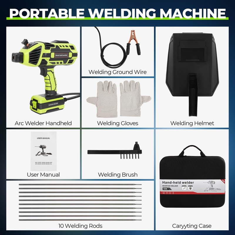 Handheld Welder Machine, 110V Portable Welding Machine with IGBT Inverter