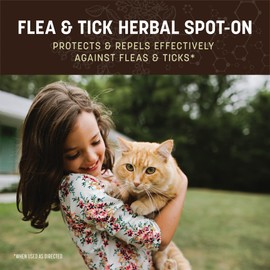Earth Animal Apothecary Natural Flea & Tick Herbal Spot-On for Cats, 3 Applications (3 Month Supply)
