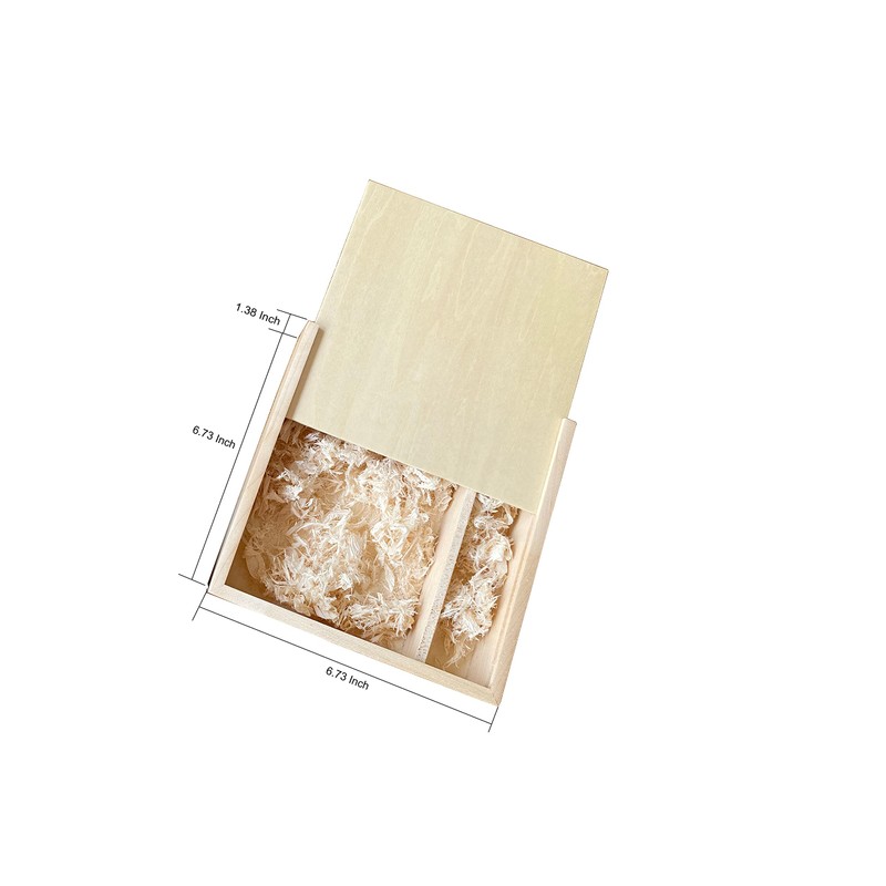 BEIJIGUANG Wooden Gift Box with Sliding Lid, Discreet Sliding Lid,