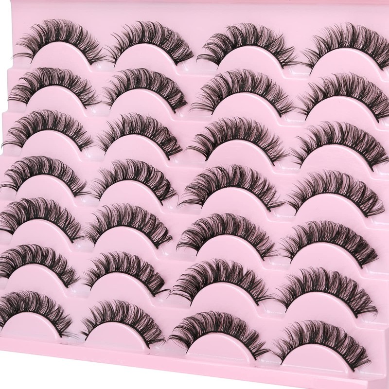 Russain Strip Lashes D Curl False Eyelashes Natural Look Wispy
