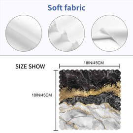 Marble Gold Foil Table Napkins Cloth Set of 4 Soft Luxury Stone Smooth Glitter Blobs Granite Textures Art Painting Washable and Reusable Dinner Napkins for KitchenWeddings Parties 18 x 18 inch