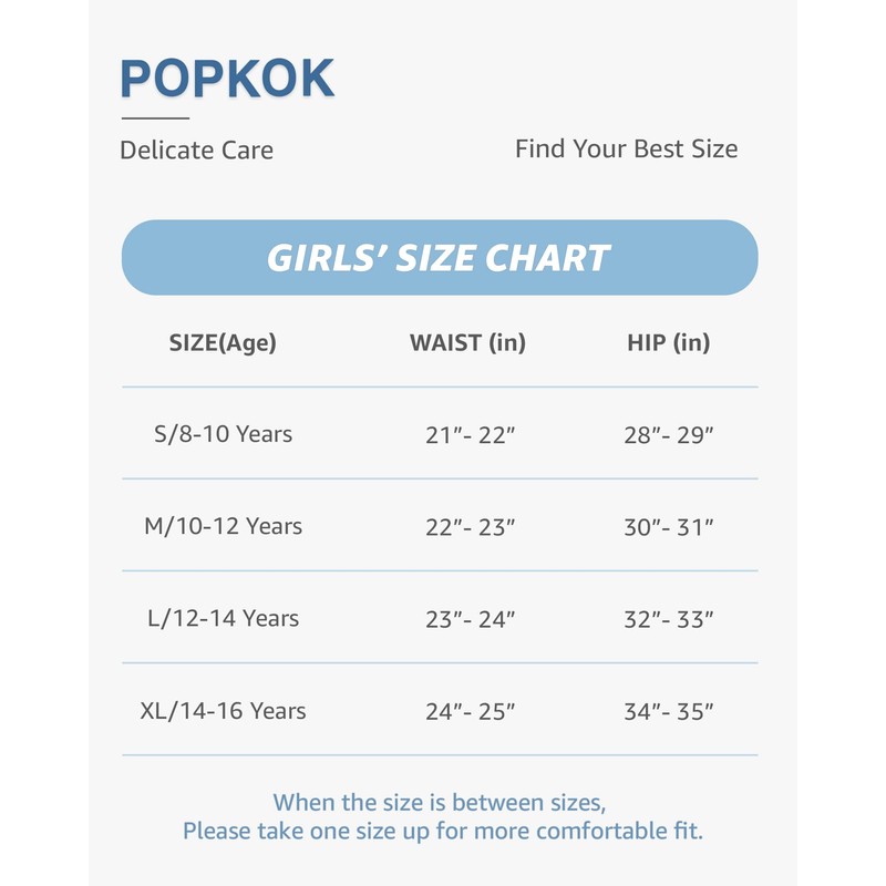 POPKOK Teen Girls Cotton Underwear Mid Waist Brief Panties 6