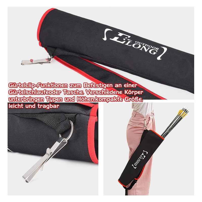 Elong Arrow Quiver Archery Back Arrow Quiver Holder Adjustable Compound