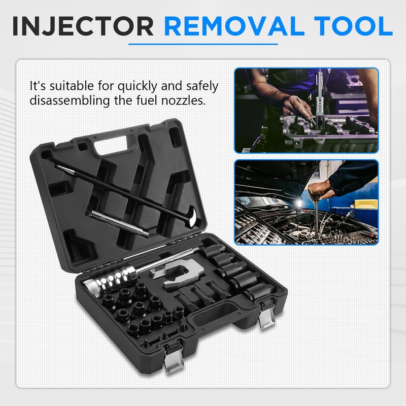 Diesel Injector Extractor Puller Tool Set - 26PCS Diesel Fuel