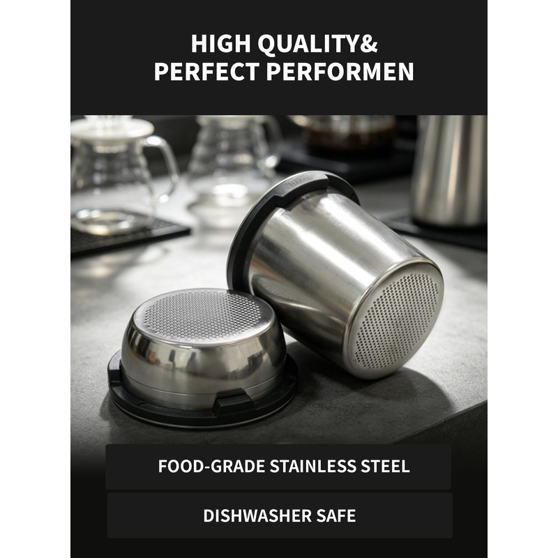 Portafilter Double and Luxe Basket compatible with Ninja Luxe Cafe