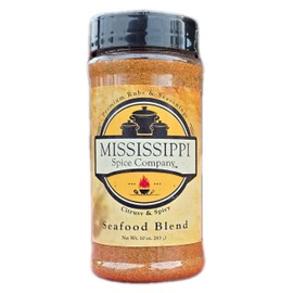 Mississippi Spice Company Premium Rubs & Seasonings, Seafood Blend, Citrusy & Spicy,10 oz