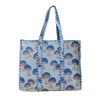 Cotton Quilted Tote Bag, Handmade Indian Shopping Shoulder Bag Mushroom