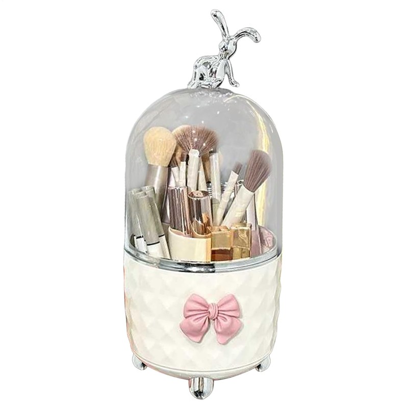360 Rotate Makeup Brush Holder - 360 Rotating Clear Makeup