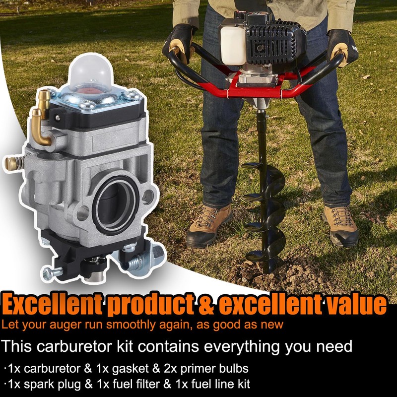 56257 57341 63022 Carburetor for Harbor Freight 52cc 2HP Predator