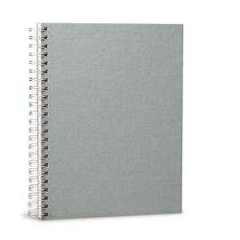 Spiral Sketchbook A4 Grey Linen Cover 110gsm 96 Sheets