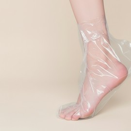 FORESTA Disposable Foot Care Foot Pack Vinyl Sheet 100 Sheets Transparent Sock Type Dead Skin Cell Care Wrap Vinyl