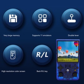 R36MAX Handheld Game Console, Retro Emulators Handheld, Portable Pocket Game Console - 4inch IPS Screen, 4000mAh, 60 Emulators Support, 20000+ Games, Protective Case (128GB)