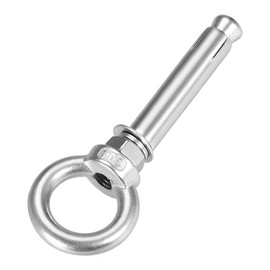 sourcing map M10 x 90 Expansion Eyebolt Eye Nut Screw with Ring 304 Stainless Steel Anchor Raw Bolts 1 Pcs