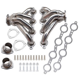 Unbranded For Chevy LS1 LSX SWAP 350 Eng Shorty Stainless Block Hugger Manifold Header Kit