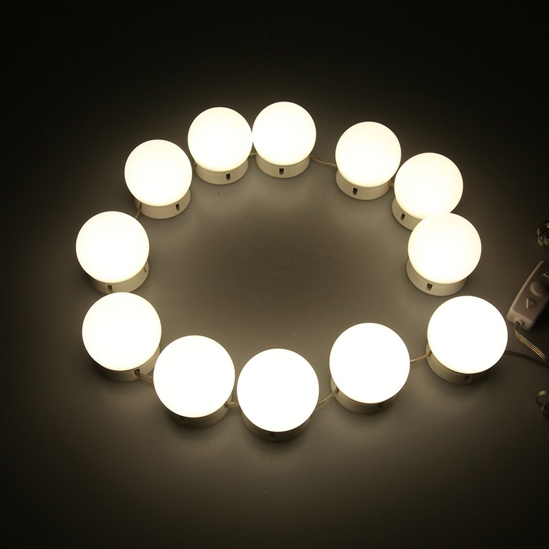12Pcs LED Mirror Light Lamp Vanity Kit for Makeup Dressing
