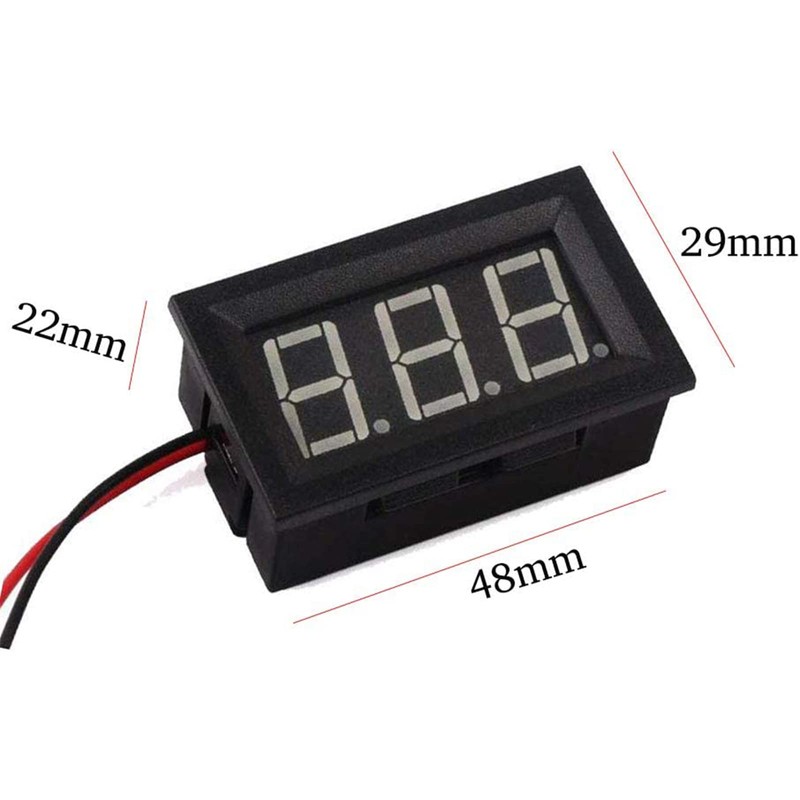 MACHSWON Digital Voltmeter LED Digital Display Panel DC 4.70-30V Voltage