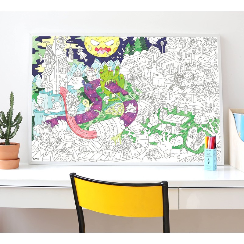 Omy Poster Para Colorear Zombis Grande Xanas
