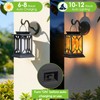 BOBKID 2 Pack Solar Lanterns Outdoor Waterproof, Flickering Flame Outdoor