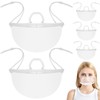 20pcs Transparent Plastic Chef Mask, Anti-fog Nose Mouth Cover, Food