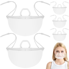 20pcs Transparent Plastic Chef Mask, Anti-fog Nose Mouth Cover, Food Protective Mask for Restaurants, 5. 51 X 3. 93 X 1. 77 Inch