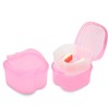 Denture Case, Denture Cup with Strainer,False Teeth Storage Box with