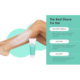 Bump Patrol For Her Gel de afeitado calmante para mujeres, reduce las quemaduras y las protuberancias de la maquinilla de afeitar, aloe vera y mentol,