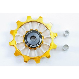 Micro Hero MicrOHERO Super Spinning Ceramic Bearing Aluminum Narrow Wide Pulley 12T (Gold)