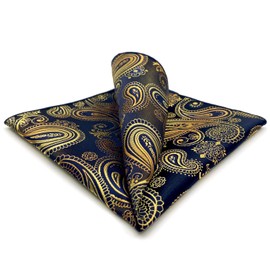 S&W SHLAX&WING Men's Pocket Square Assorted Paisley Suit Jacket, Business XL, UH10
