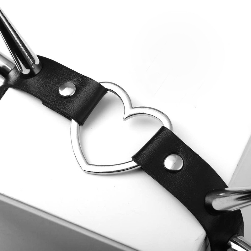 MILAKOO Gothic Punk Rock PU Leather Choker Necklace for Women