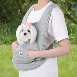 FLAdorepet Pet Carrier Backpack for Extra Small Dog Cat and Rabbit,Yorkie Teacup Chihuahua Front Dog Puppy Carrier Backpack for Traveling Hiking Camping,Hands Free Pet Sling, Anxiety Relief Grey