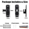 2 Pack Barn Door Lock, 90/180 Degree Gate Latches, Zinc