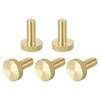 sourcing map Knurled Thumb Screws, M6x16mm Flat Brass Bolts Grip