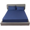 Fitted Sheet 40CM Deep Bed Sheet Single Size 90X190CM Navy