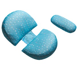 Pregnancy Pillow Comfortable Cotton Ergonomic Adjustable Width Safe Durable Maternity Body Pillow for Maternity Women Blue and Baby Pillow Universal Size
