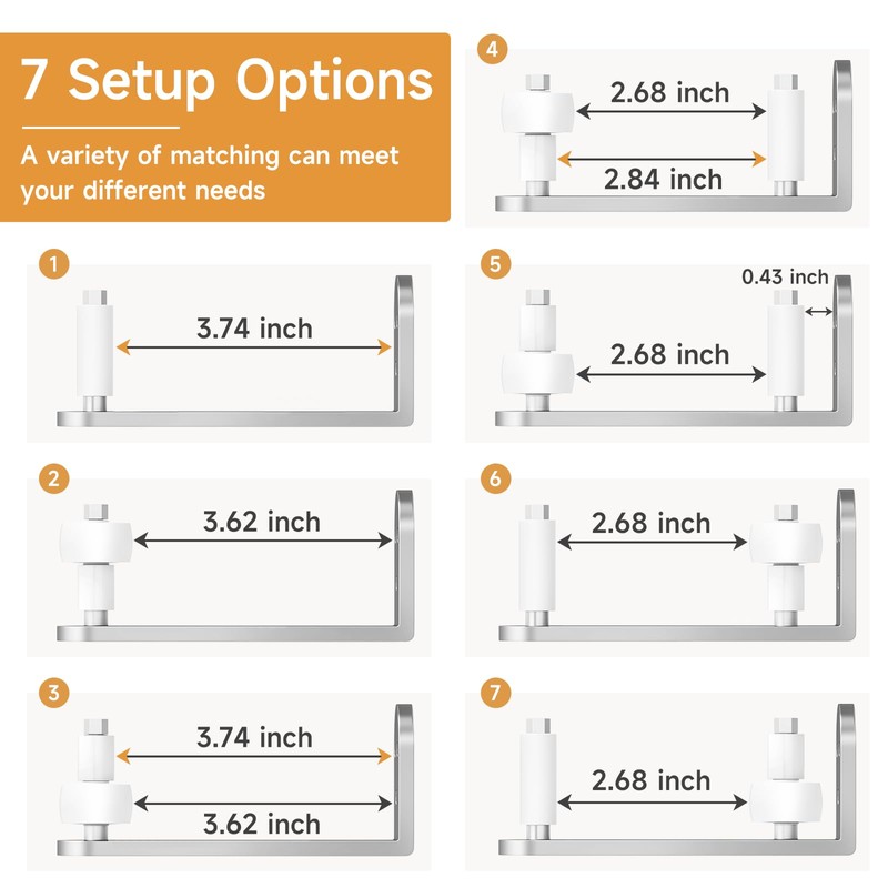 Sliding Barn Door Floor Guide, Adjustable Rollers Barn Door Hardware,