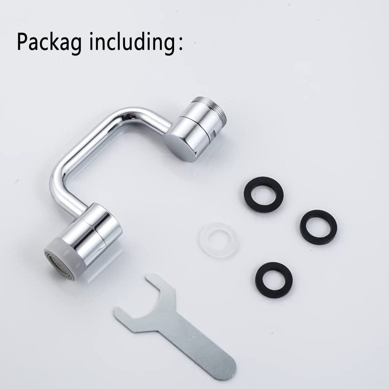 1080° Rotating Faucet Extender Aerator,Solid Brass Universal Splash Filter Faucet,1080