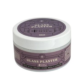Posh Chalk PCTE012 Glass Plaster 110ml - Multiuse Layering Plaster - Transparent Glossy Finish - DIY Craft, Furniture + Upcycling - Glass, Metal, Ceramic, Stone, Wood + Fabric - UV Filter