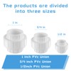 JUUJCH 1/2 inch PVC Female Thread Union,Connectors Female Thread Coupling